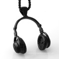 New Silver Jewelry Stainless Steel Jewelry Hip Hop Charms Sports Earphone Pendants Necklaces